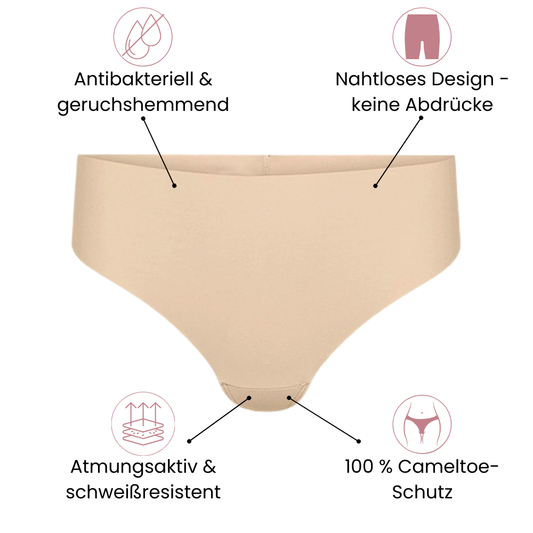 Nahtloser Anti-Cameltoe Tanga | High-Rise
