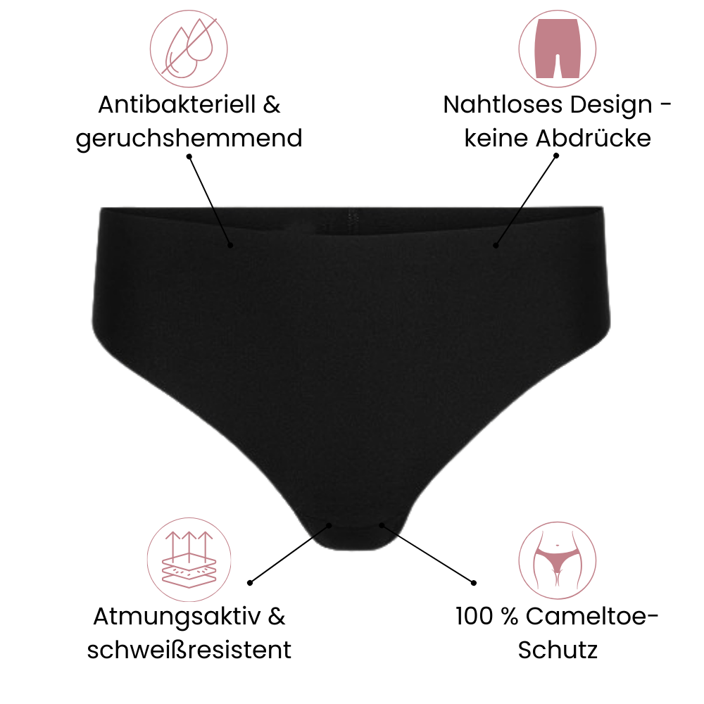 Nahtloser Anti-Cameltoe Tanga | High-Rise