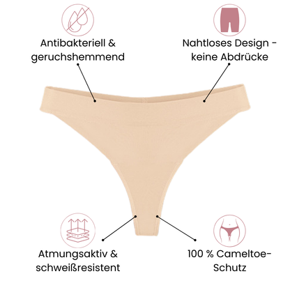 Nahtloser Anti-Cameltoe Tanga | Low-Rise