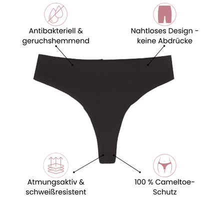 Nahtloser Anti-Cameltoe Tanga | Mid-Rise