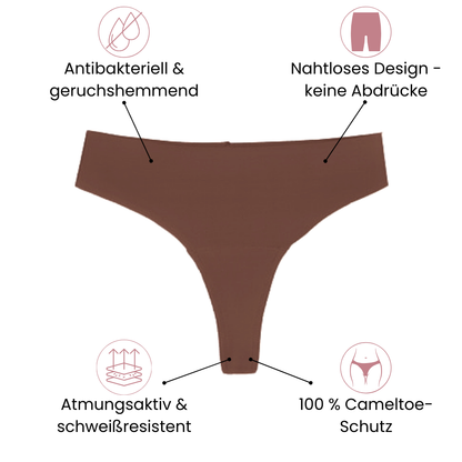 Nahtloser Anti-Cameltoe Tanga | Mid-Rise