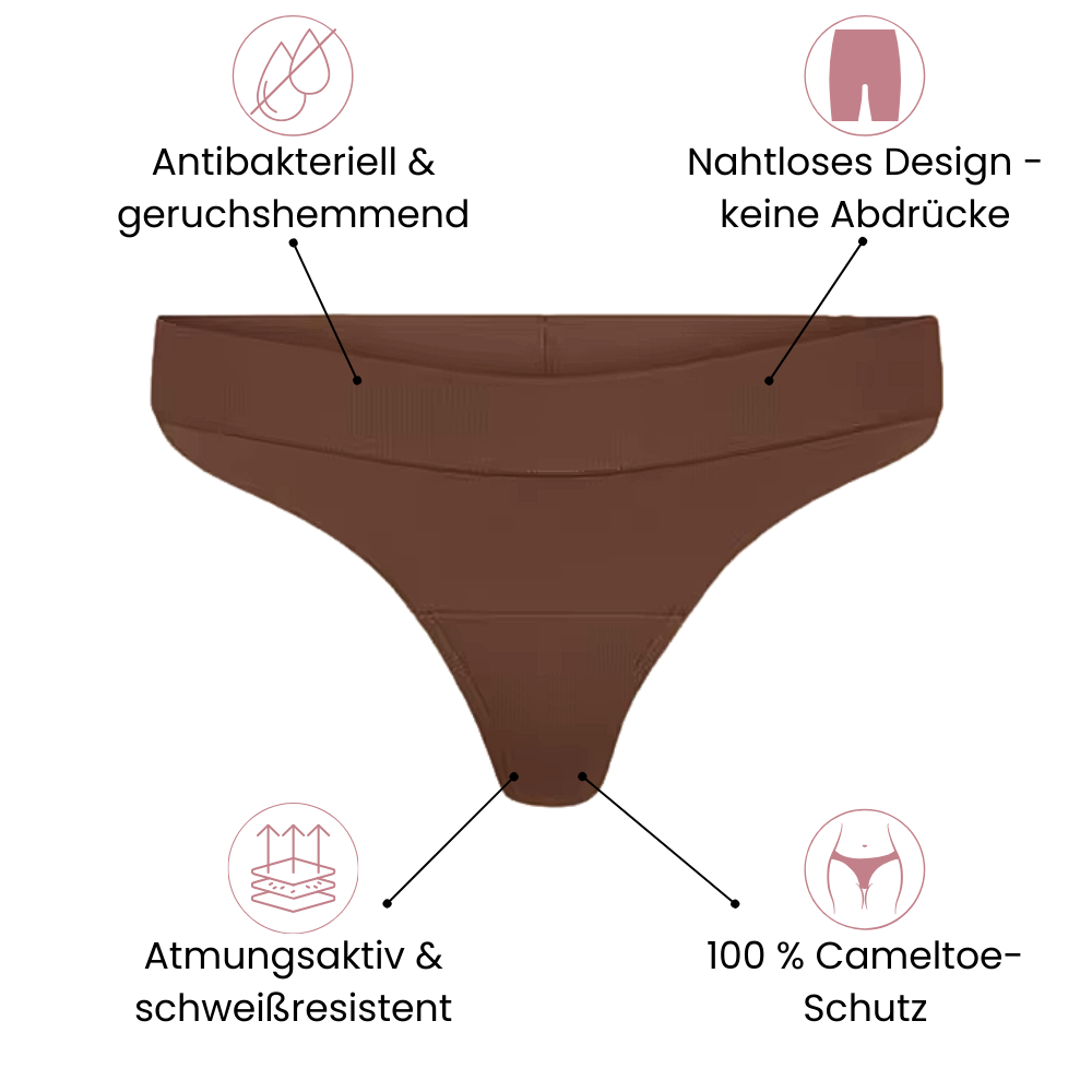 Nahtloser Anti-Cameltoe Tanga | Low-Rise