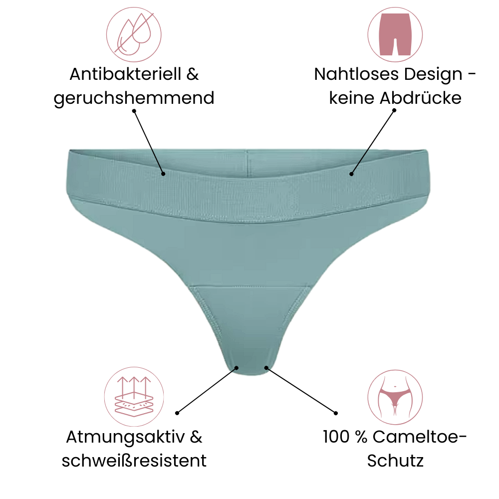 Nahtloser Anti-Cameltoe Tanga | Low-Rise