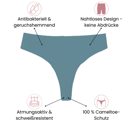 Nahtloser Anti-Cameltoe Tanga | Mid-Rise